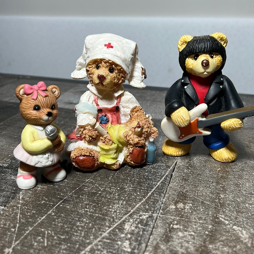 Vintage Assorted Bears Family Mamma Nurse Daddy Rock Star and Baby Singer